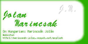 jolan marincsak business card